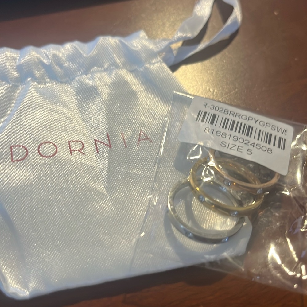 Adornia Water Resistent Swarovski crystal studded band - set of 3. NWT